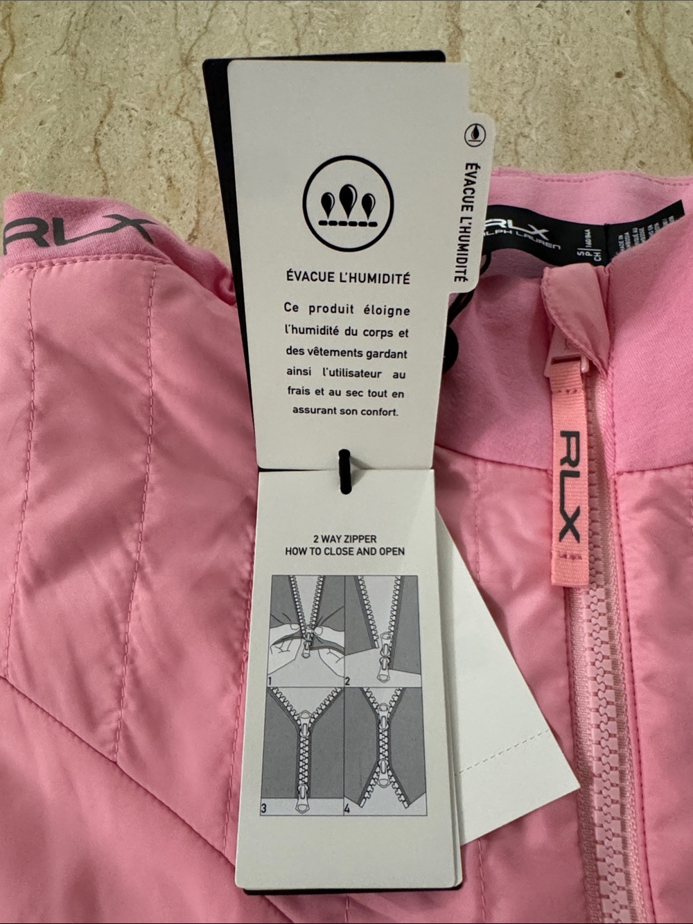 NWT Ralph Lauren RLX Pink Quilted Hybrid Golf Jacket - Picture 7 of 9